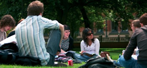 students seated in Chancellors Court