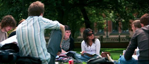 students in Chancellor's Court