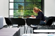 Student studying alone in Sportex