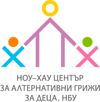 Graphic of two children in the shape of letter x's with the parent in the middle, shaped as a simple house