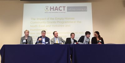 Panel discussion at the community-led housing event in Hull
