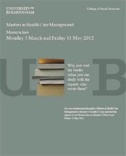 HSMC Mastersclass 2012 brochure