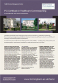 PG Certificate in Healthcare Commissioning