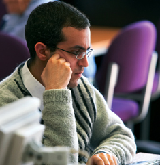 Student studying