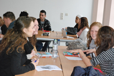 Social work students in seminar discussion, Rotterdam