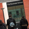 Students on their way to a lecture