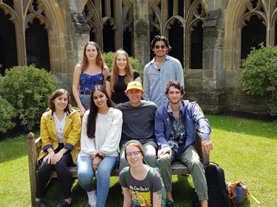 BISS students in the courtyard of New College, Oxford
