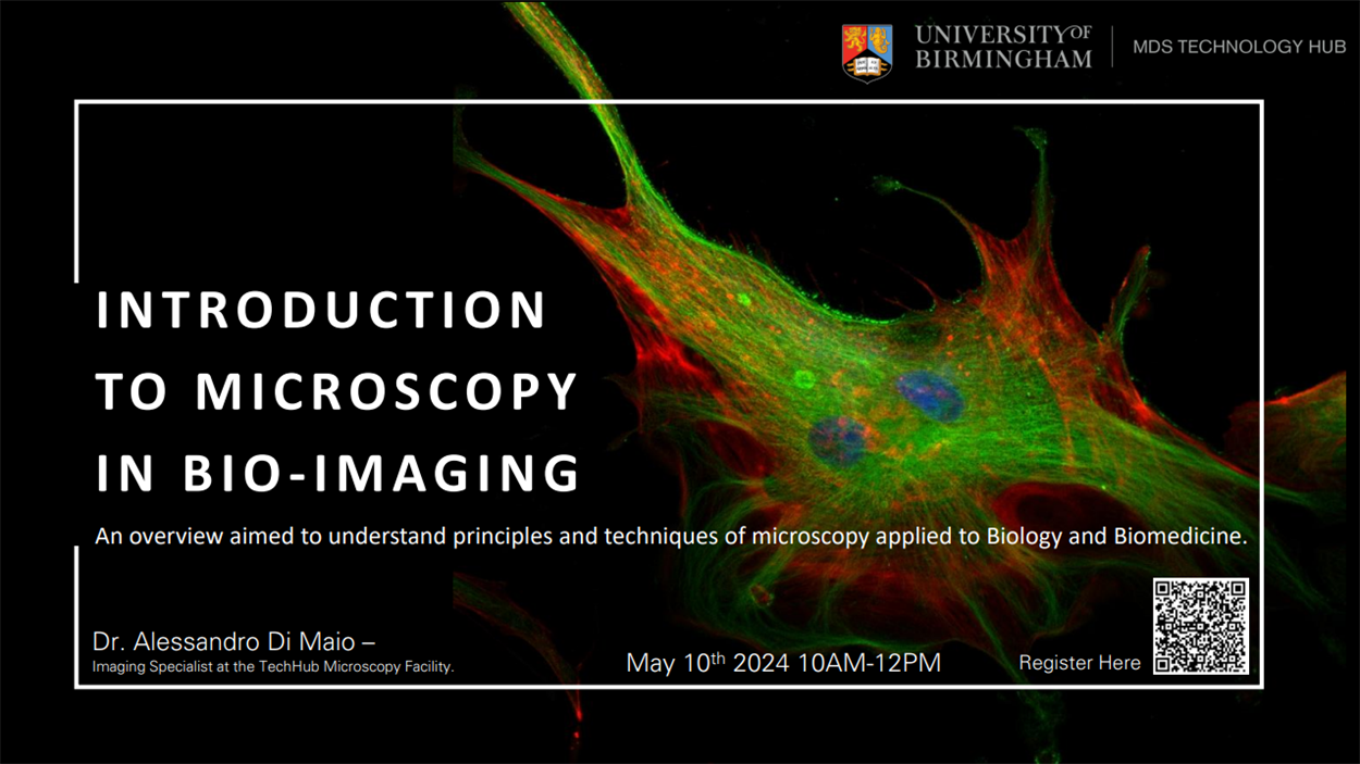 Intro to microscopy flyer with Alessandro Di Maio