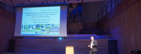 Professor Nigel Brandon from Imperial College London presenting to the World Energy Storage Conference 