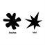 Which shape is the 'bouba", and which is the "kiki"?