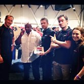 The team from MuscleGenes with Mr Olympia Ronnie Coleman