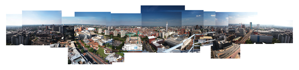 Collage of the Birmingham cityscape