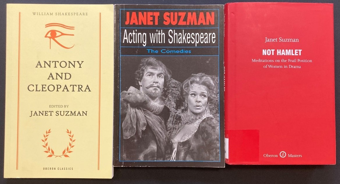 Front covers of three of Janet Suzman's books