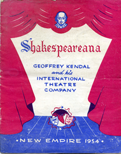 Front cover of a Shakespeareana programme, 1954