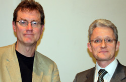 Photo of Professor Stephen Weatherill with the IEL's Professor Martin Trybus
