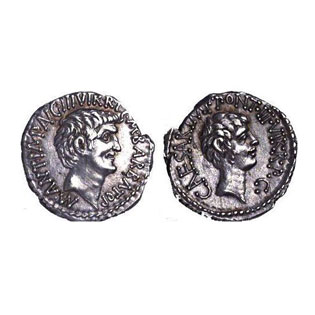 a scan of two sides of a coin