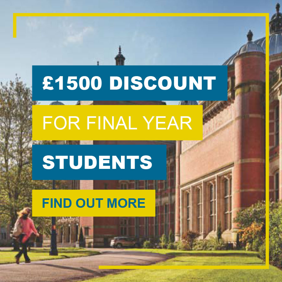 £1500 Discount for Final Year Students - Find out more