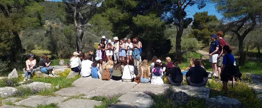 Students perform a Hymn to Asclepius at Epidauros.