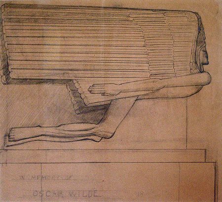 A sketch of Oscar Wilde's tomb