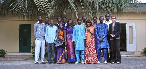 Benedetta Rossi with students in Dakar