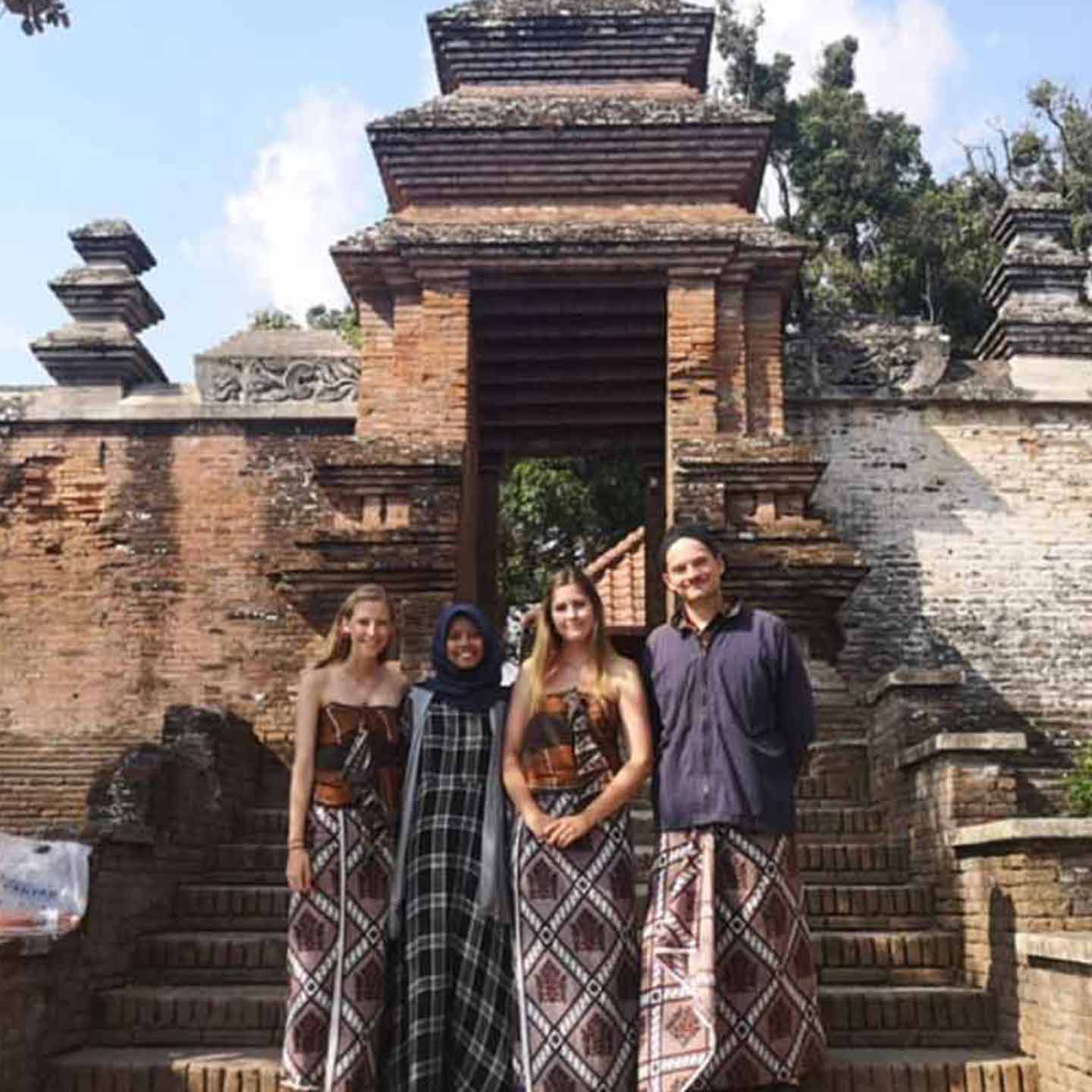 Visiting Yogyakarta's historic royal Cemetry, we had to wear traditional Javanese clothing in order to enter