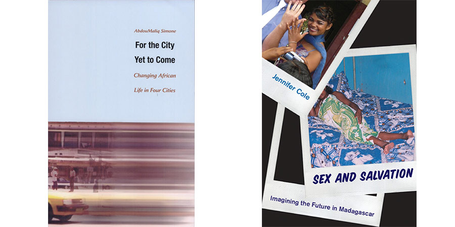 Book covers for 'For the city yet to come' and 'Sex and salvation'