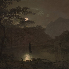 Joseph WRIGHT of Derby - A Lake by Moonlight - (MeisterDrucke-14695)
