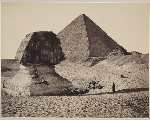 Francis Bedford, ‘The Sphinx, the Great Pyramid and two lesser Pyramids, Ghizeh, Egypt’ (1862). Royal Collection Trust / © Her Majesty Queen Elizabeth II 2020.