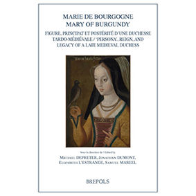 A book cover for and featuring a painting of Mary of Burgundy