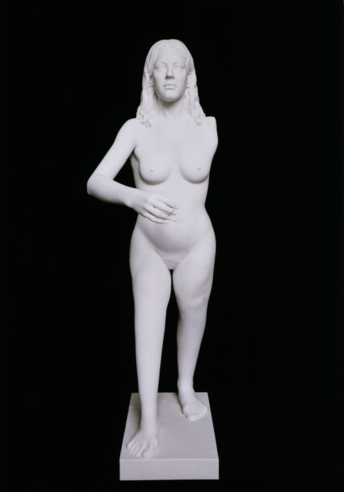 White marble statue of Catherine Long
