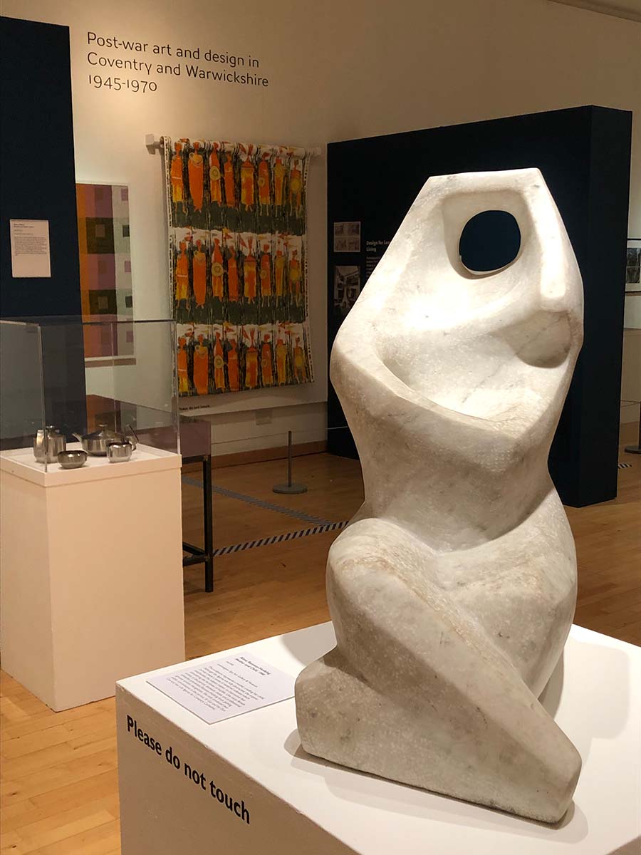 Install Shot of Modern Mercia featuring Alma Ramsey-Hosking’s Mother and Child, 1980, Leamington Spa Art Gallery & Museum, courtesy of Hosking Houses Trust