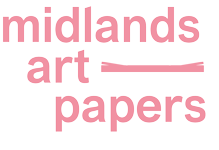 The midlands art papers logo on a clear background