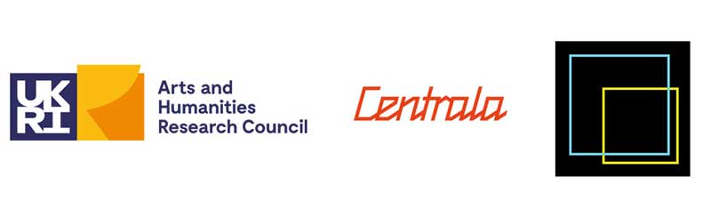 Logos for AHRC and Centrala side by side on a white background