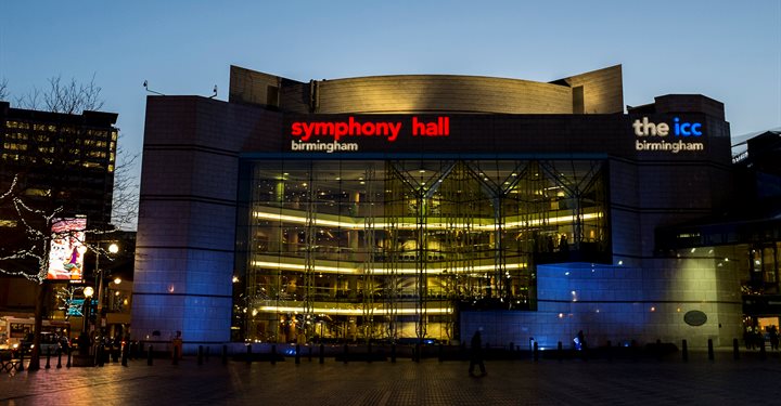 Symphony Hall at night