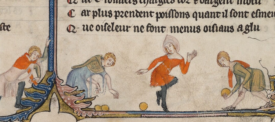 Detail from Oxford, Bodleian Library, MS Bodley 264, f. 63v.  Copyright Bodleian Libraries.