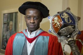 Adrian Lester received an honorary doctorate from the University of Birmingham