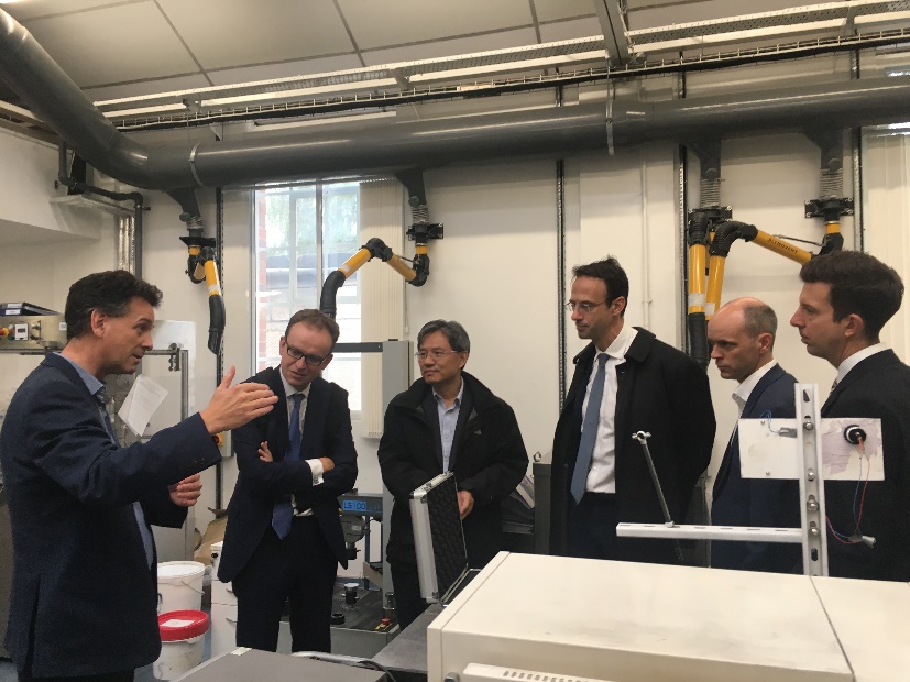 A group of staff from the Department for Business, Energy & Industrial Strategy being shown around the Birmingham Centre for Cryogenic Energy Storage facilities