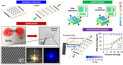 Stretchable Nanostructures as Optomechanical Strain Sensors for Ophthalmic Applications