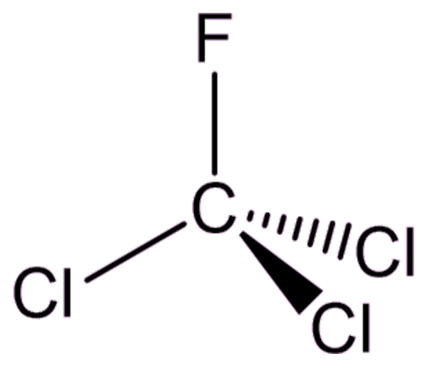 CFC-11 molecule diagram