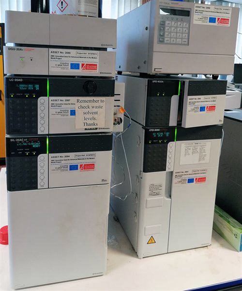 Shimadzu High Performance Liquid Chromatography (HPLC) equipment