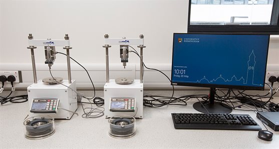 A pair of GDS automatic oedometers with stepped loading  38mm, 50mm and 75 mm diameter samples