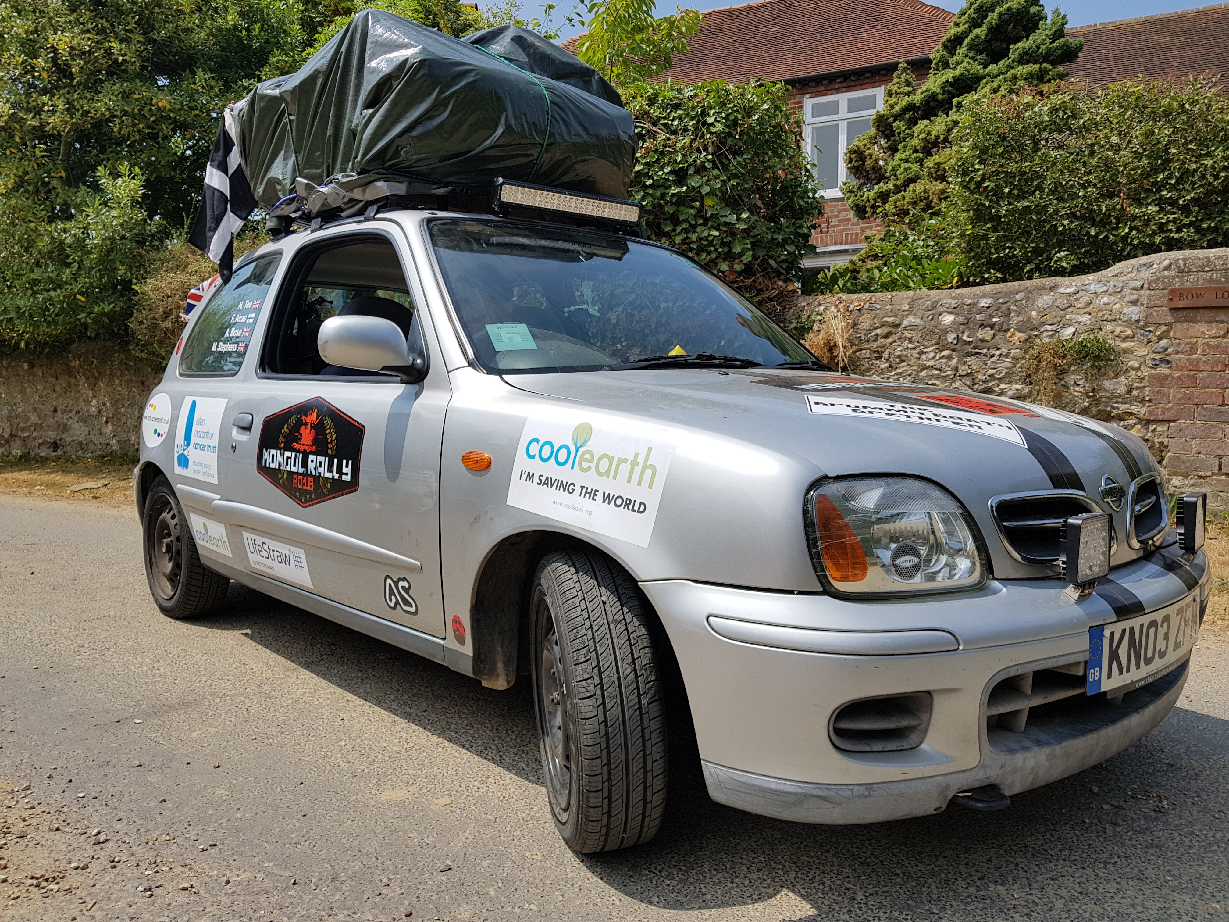 mongol rally 2018 car front