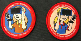 Brownie and Guides VR achievement badges designed by Professor Bob Stone