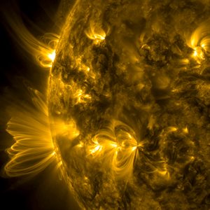 Solar Dynamics Observatory (SDO) image of the Sun taken at a wavelength of 17.1 nanometres