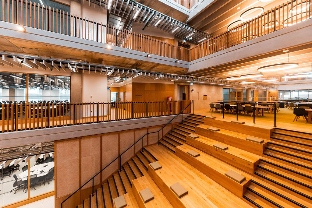 Main staircase in the School of Engineering building