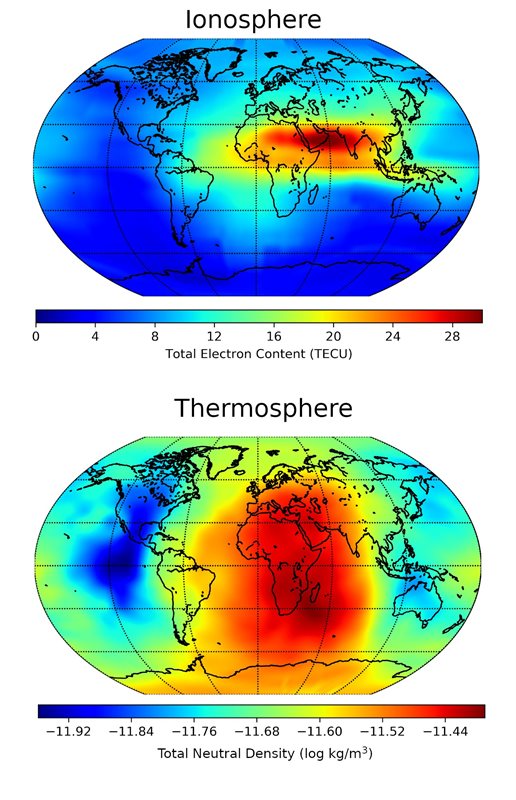 Model of the Earth’s ionosphere and thermosphere
