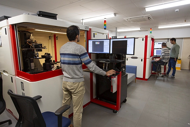 Researchers using our laser processing facilities