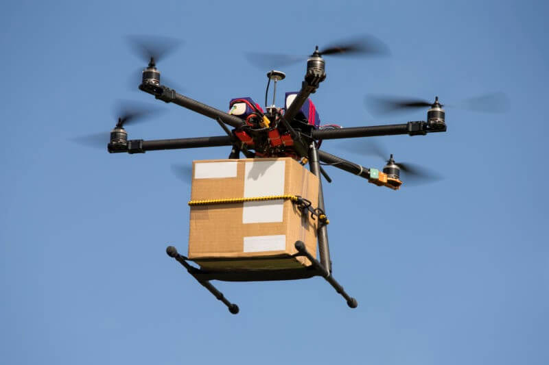 A drone used for parcel delivery