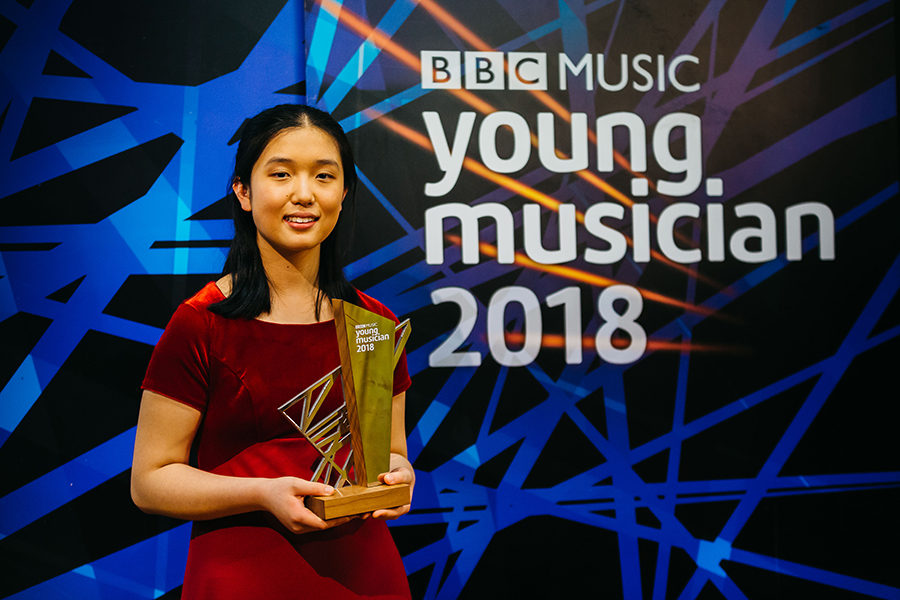 Lauren Zhang with BBC Young Musician 2018 award