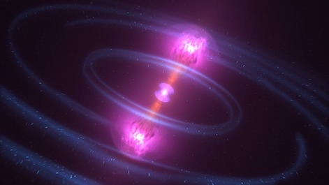 A simulation of a neutron star merger